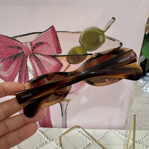 🤎Gucci Sunglasses Brown GG2420/S 3CX 52/19 Oval type With Side logo - Picture 15 of 17